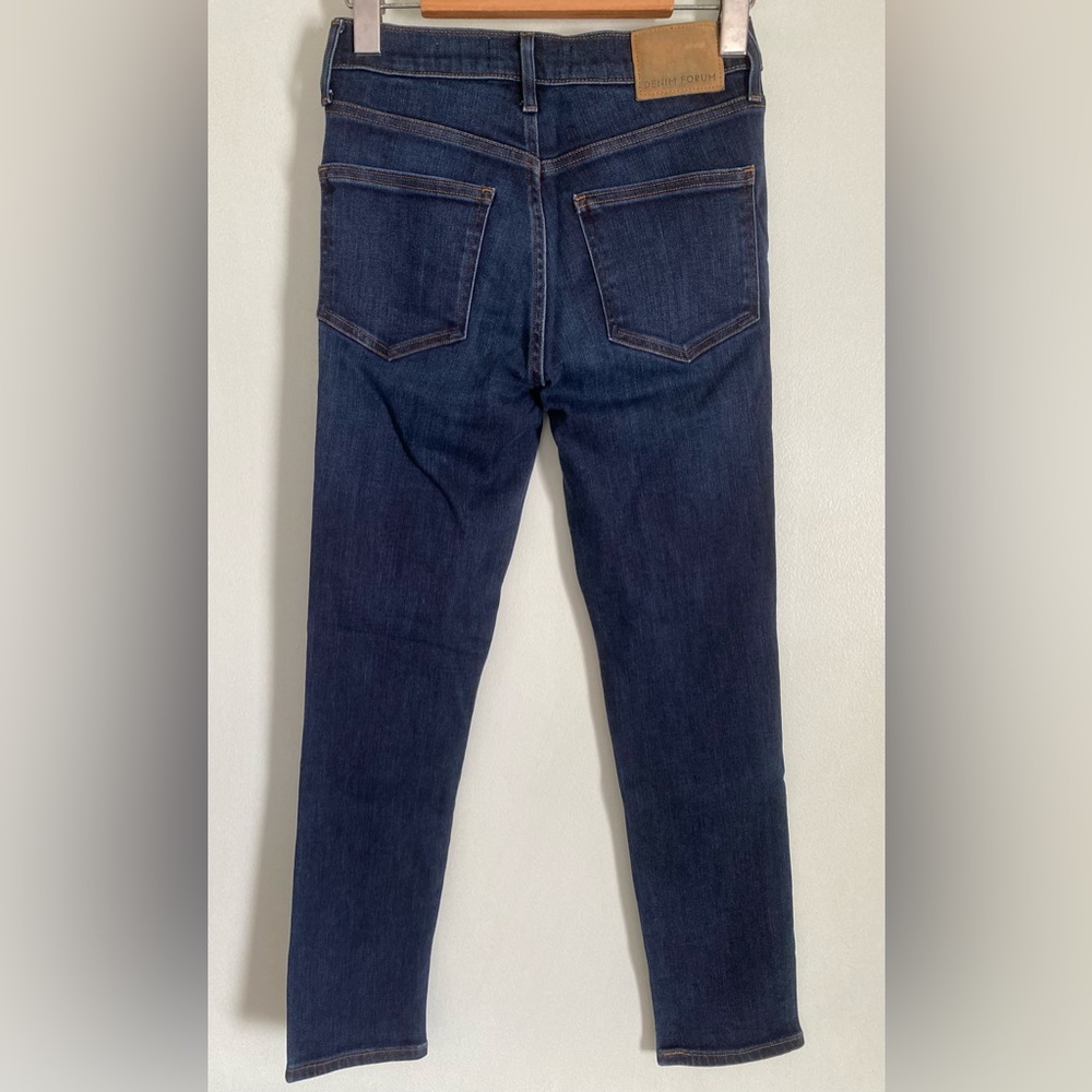 Denim Forum Aritzia The Nico Mid Rise Skinny Crop Size 26 Dark Wash Jeans Pants - Picture 3 of 7